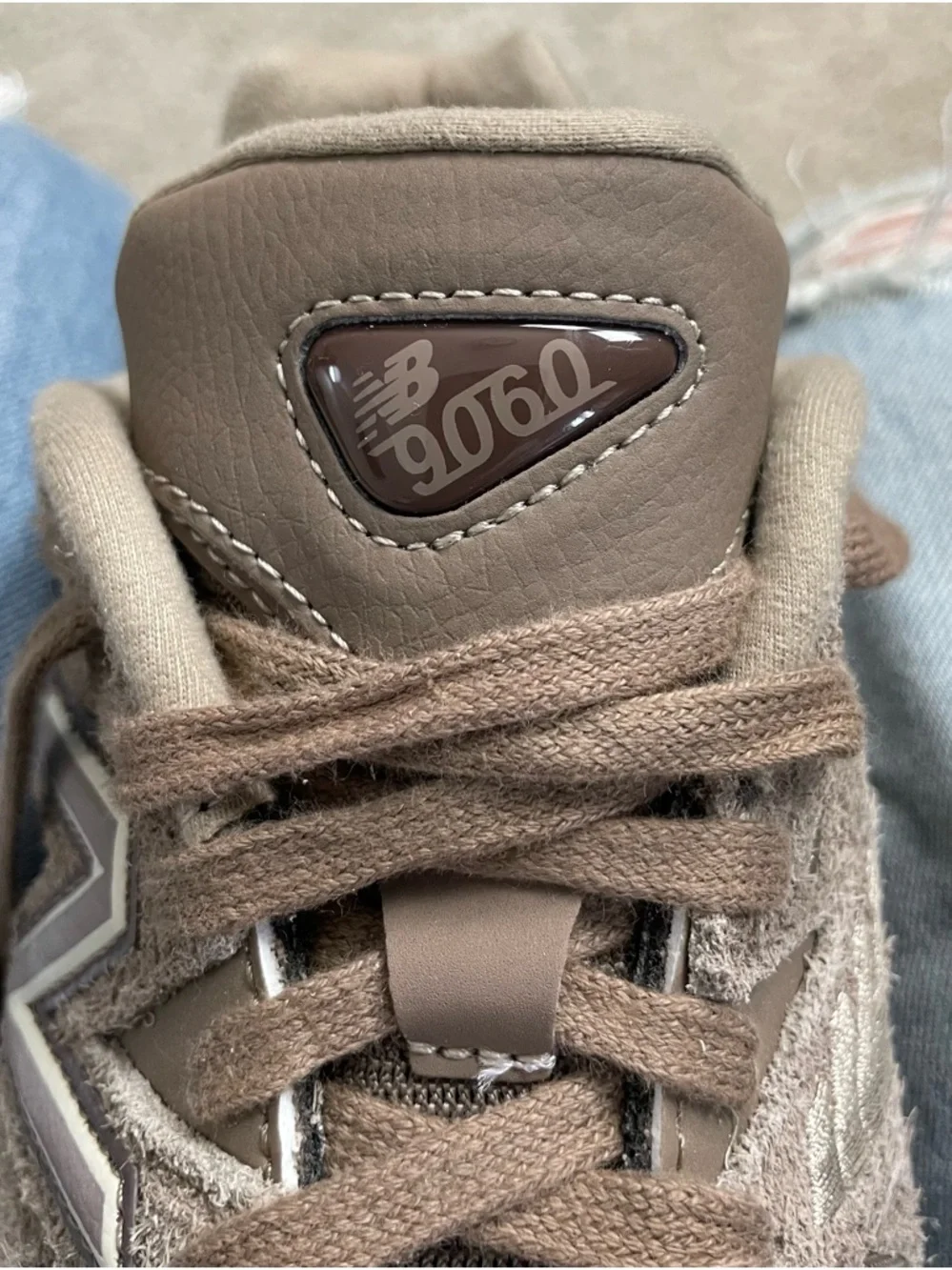 Men's NEW BALANCE 9060 PB Mushroom Timberwolf ABZORB SBS Running SNEAKERS 7.5 - Picture 7 of 8